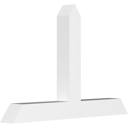 Ekena Millwork Portland Architectural Grade PVC Gable Bracket, 60"W x 40"H x 6"D x 6"F, 16/12 Pitch GBP060X40X0606POR00